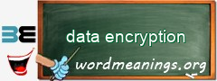 WordMeaning blackboard for data encryption